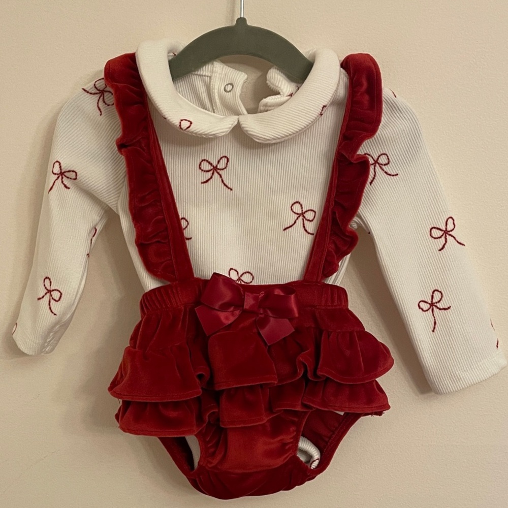 The Children's Place Red and White Diaper Cover Set